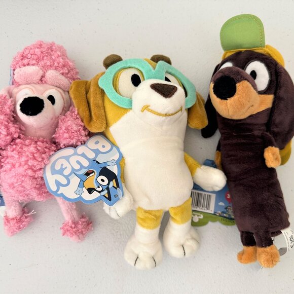 Bluey Other - Bluey Friends - Coco, Honey and Snickers Stuffed Toys for Kids